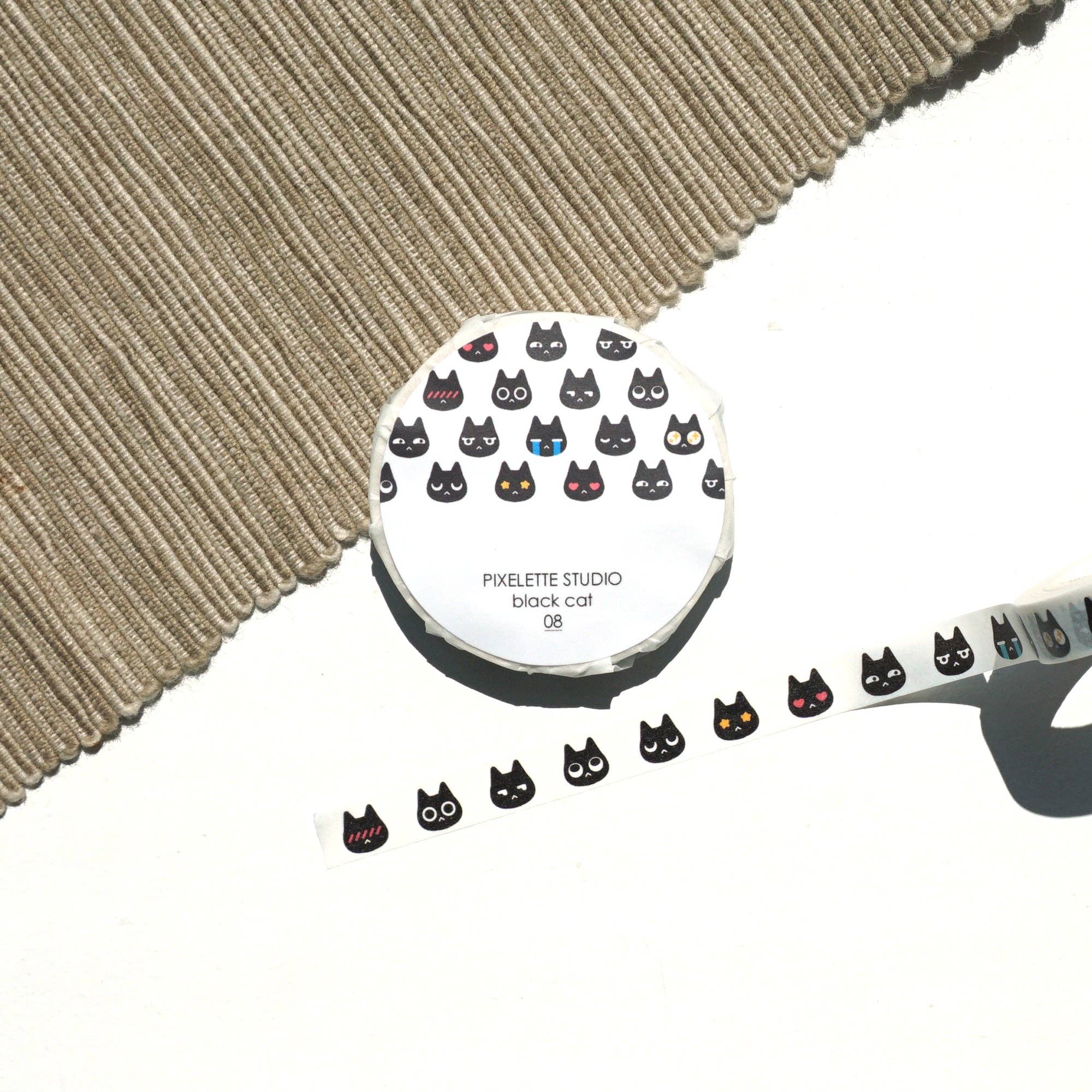 Pixelette Studio - Wholesale Washi Tape - Black Cat Washi Tape1