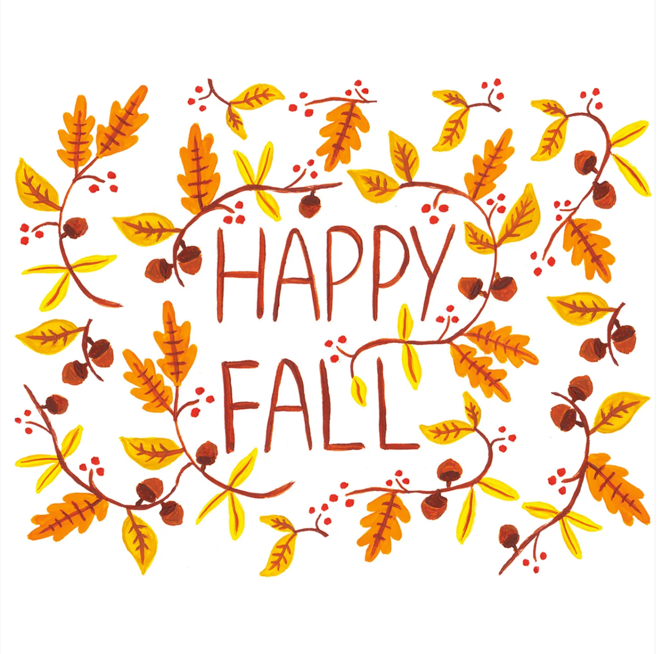 Paige & Willow - Wholesale Season's Greetings Card - Happy Fall Card1