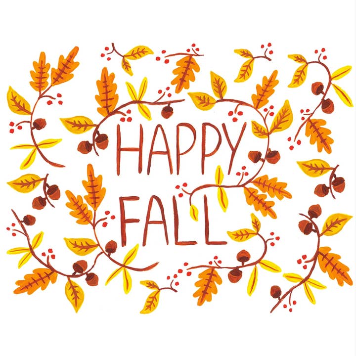 Paige & Willow - Wholesale Season's Greetings Card - Happy Fall Card1