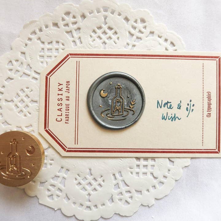 Note & Wish - Wholesale Rubber/decorative stamp - A Letter in a Bottle Wax Seal Stamp, Note & Wish Original Seal Stamp3