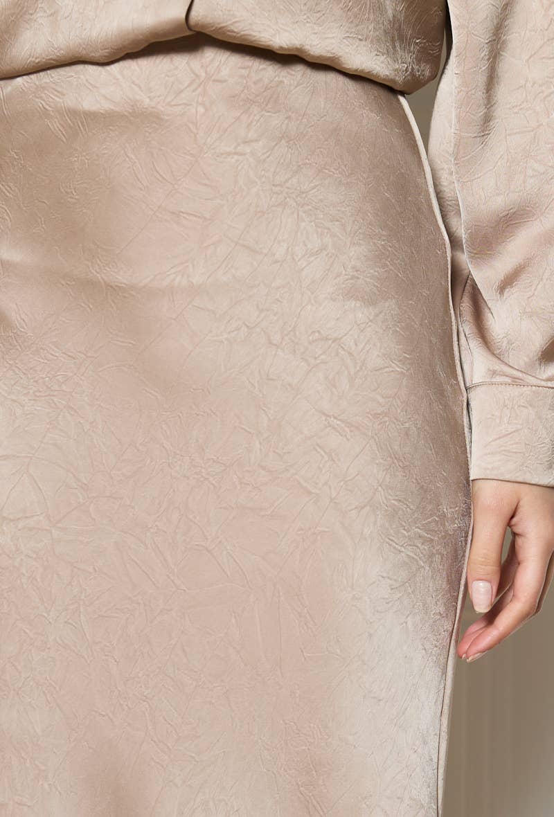 LULUMARY - Vente Jupe – femme - Jupe satinée SK85618