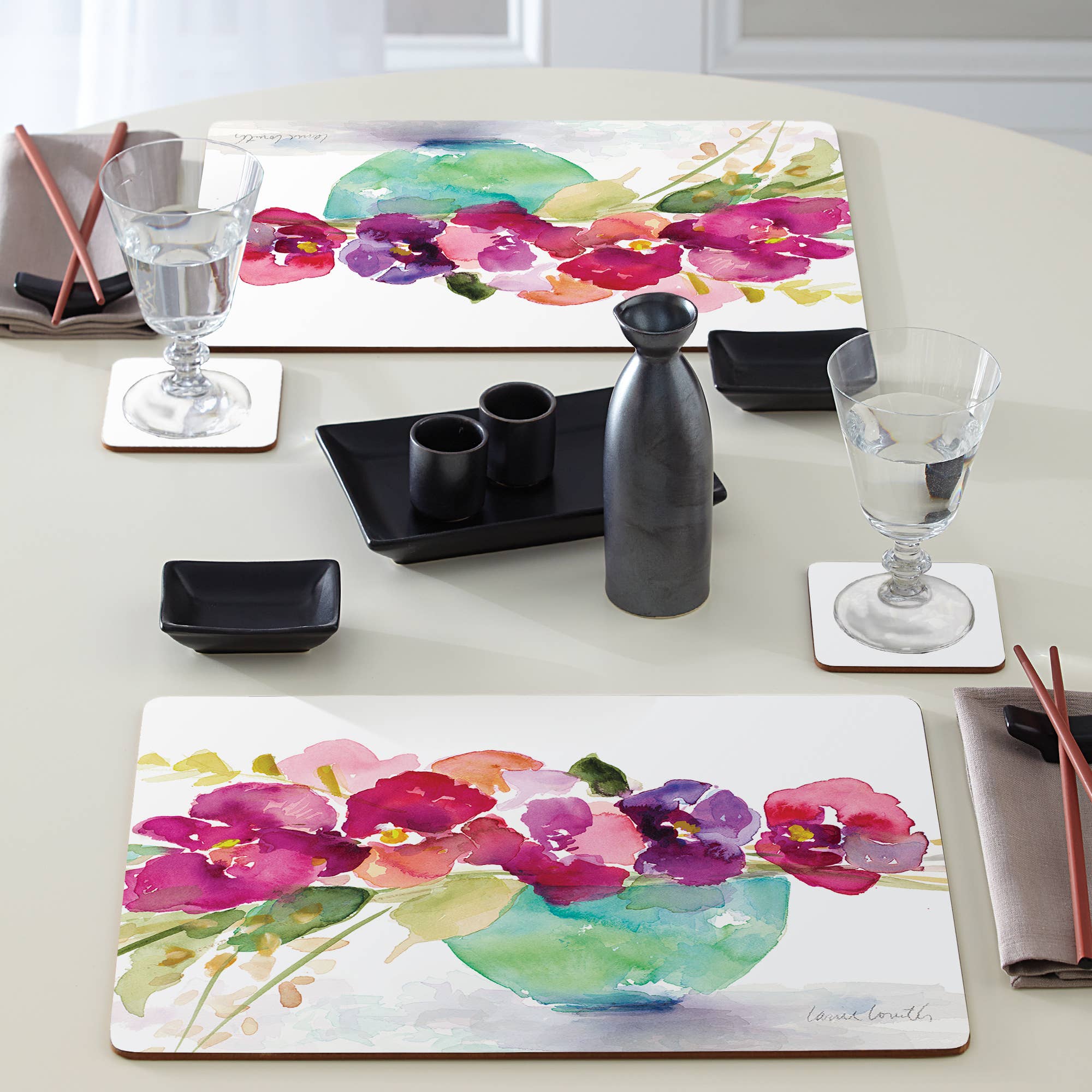 CounterArt/Highland Home/Thirstystone - Wholesale Placemat - Cala Home Bowl Of Blooms Decorative Hardboard Placemats5