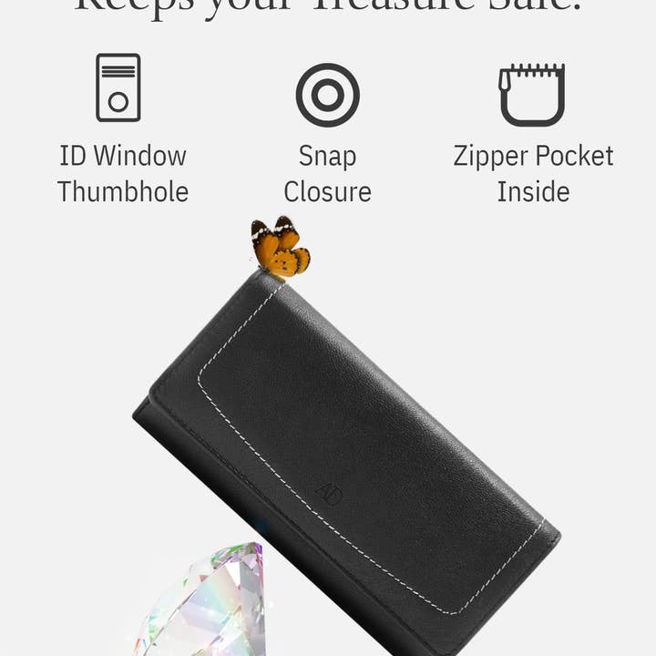 Access Denied Accessories - Wholesale Wallet - Women's - Accordion Clutch Wallet for Women Removable Checkbook Holder25