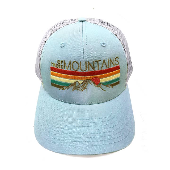 OTM | Casquette Snapback Trucker | Bleu fumée et aluminium pour la vente par Of These Mountains