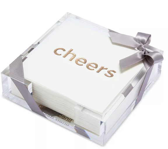 Lined Design - Wholesale Disposable Napkin - Acrylic Cocktail Napkin Hostess Set16