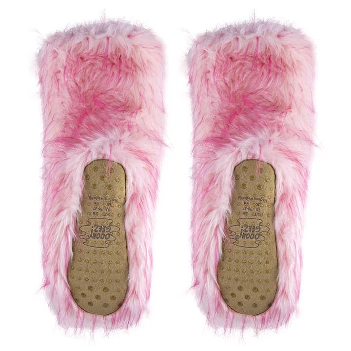 Oooh Yeah/Sock It Up/Oooh Geez Slippers - Wholesale Sock Slippers - Women's - Flamingo Time | Women's Funny Fuzzy Animal Slipper Socks