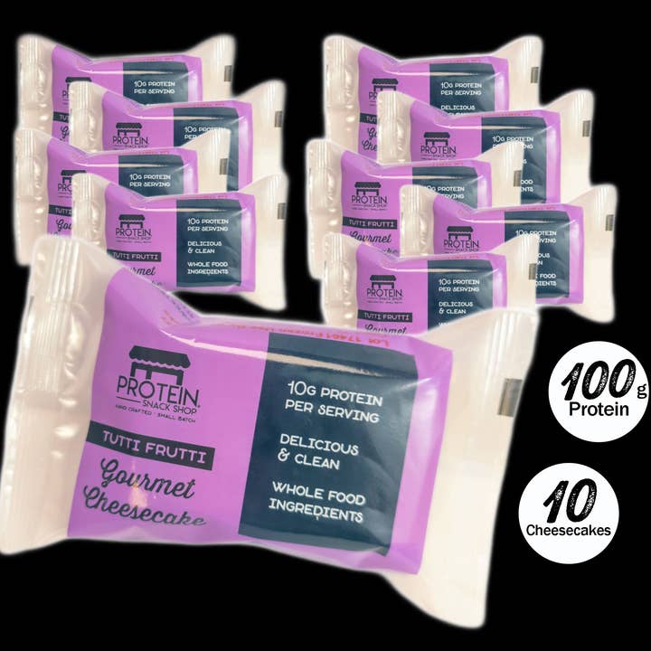 Protein Snack Shop - Wholesale Snack Bar - Tutti Frutti Cheesecake, 10-Ct, Low Carb, Gluten-Free0