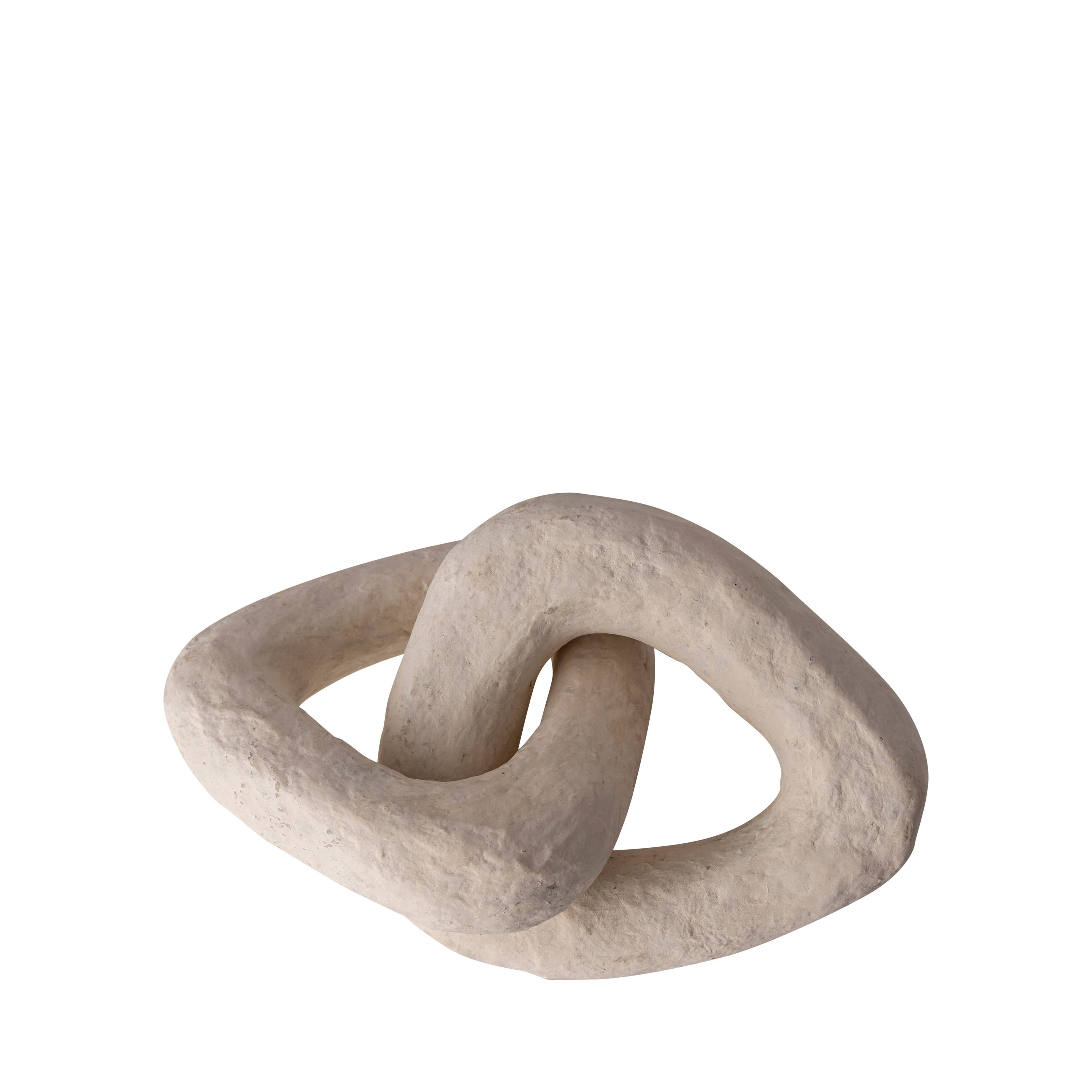 off white Paper Mache Chain Dia 6" & H 3" for wholesale on Faire6