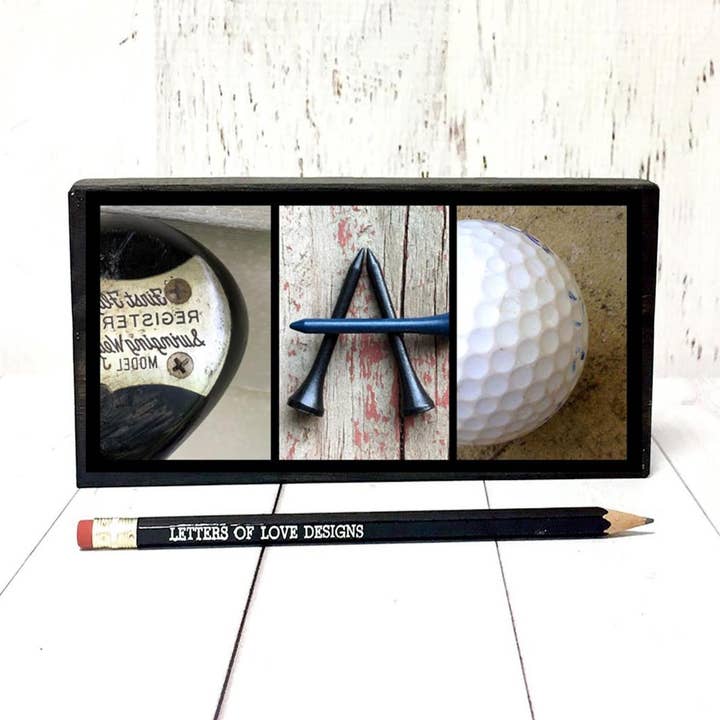 Golf Gift for Dad, Father's Day Gift, Handmade Golf Sign for wholesale by Letters Of Love Designs