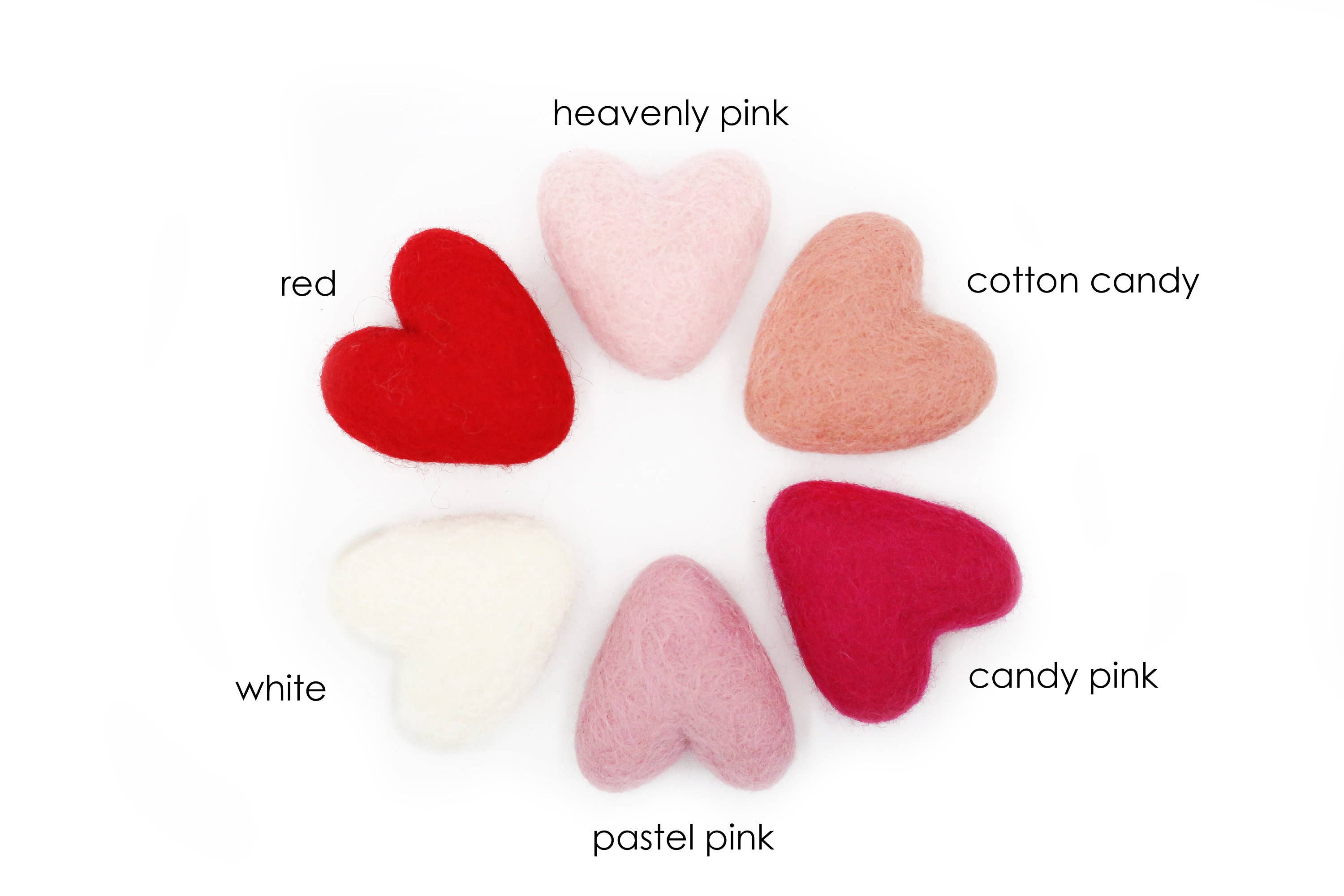 The Felt Pod – wholesale DIY craft kit – Felt Hearts 6 cm and 9 cm6