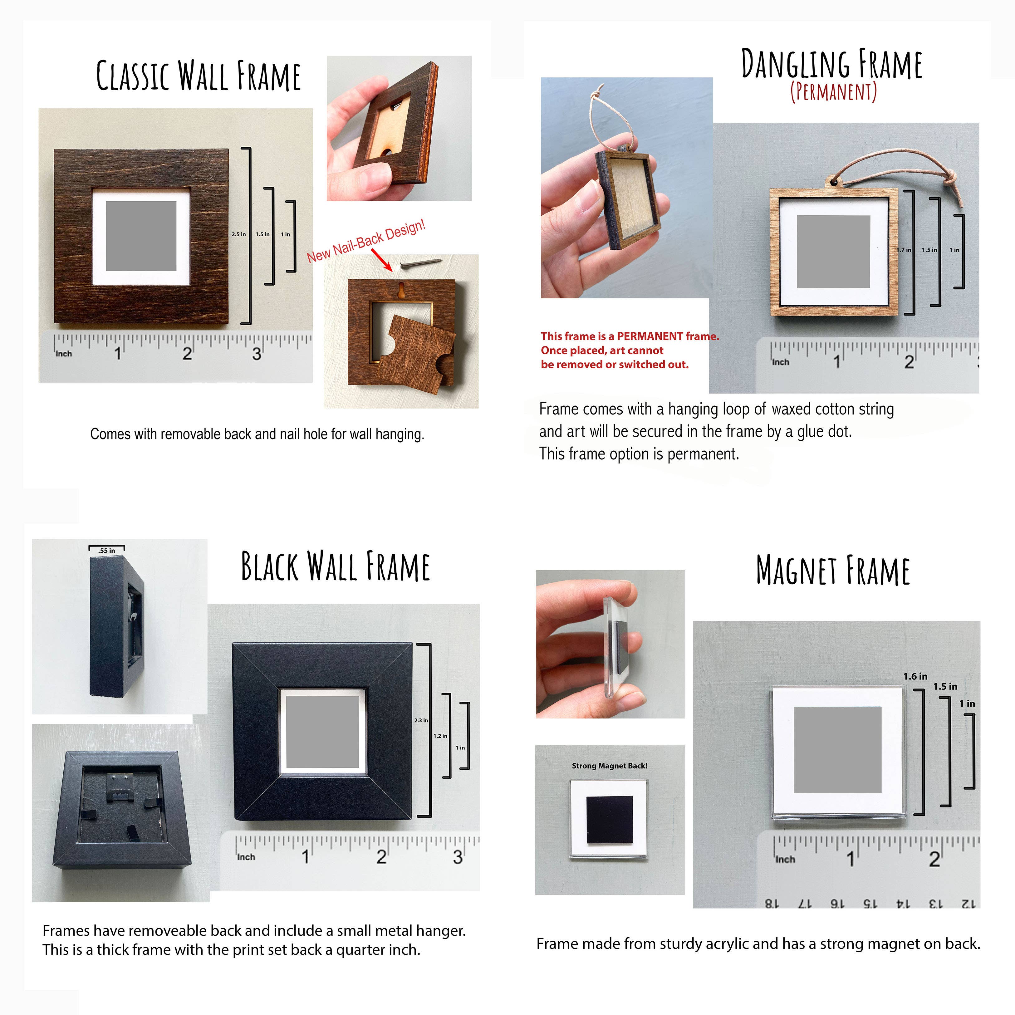 Mick's Art Goods - Wholesale Art Print - Mini 1" Camping Galaxy Night Tiny Watercolor Print6
