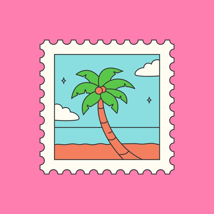 Tropical Stamp, Air Freshener for wholesale by Aloha Collectives