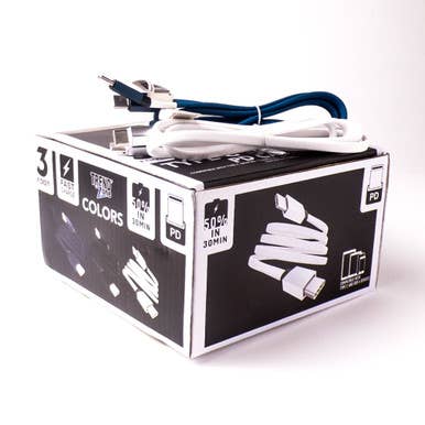 Typ-C till Type-C 3' fot Lightning PD-kabel - Låda med 30 för wholesale av Mid America