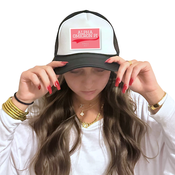 Sarahndipity Shop - Wholesale Trucker Hat - Women's - Sorority Trucker Hat w/ Patch - Collegiate Design40