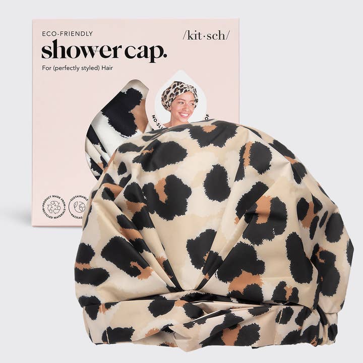 KITSCH - Wholesale Showercap - Luxury Shower Cap - Leopard