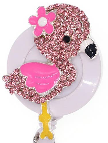 Cutieful - Wholesale Badge Accessory - Women's - Flamingo - Dazzle Badge Reel0