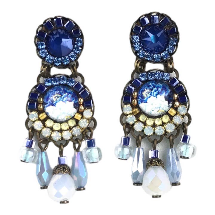 NIGHT BLUE EARRINGS for wholesale by melizijewelry