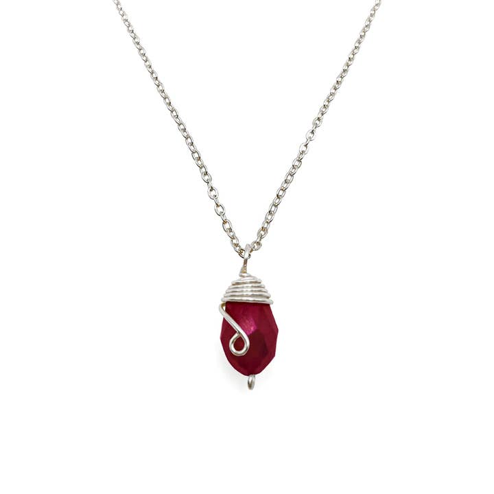 Alegria Accessories Inc. - Wholesale Pendant/Charm Necklace - Silver Birthstone necklace