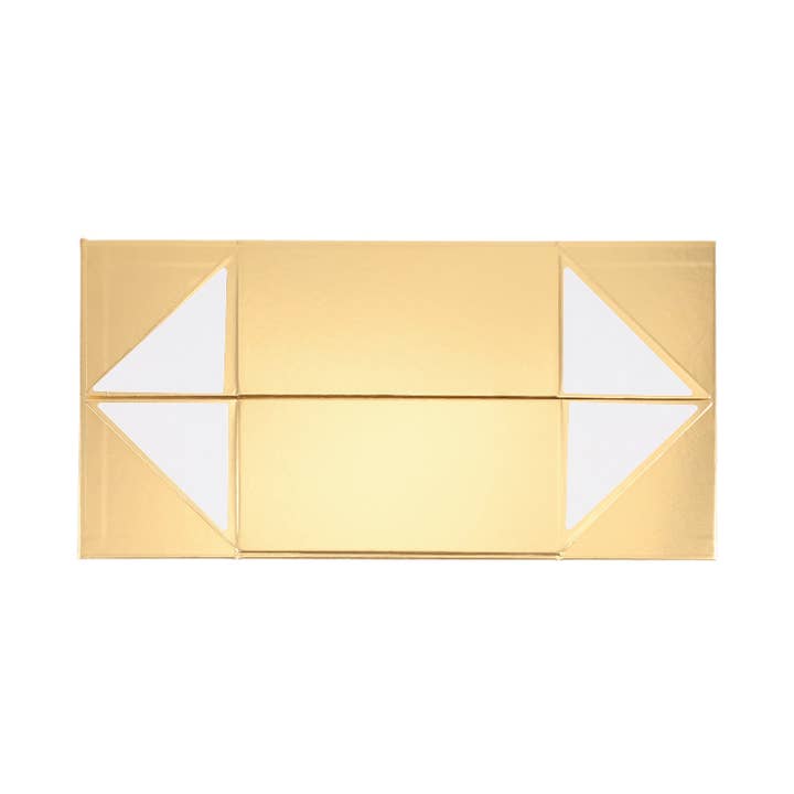 LA Ribbons Wholesale - Vendita all'ingrosso Confezioni regalo - Scatola regalo pieghevole 8" x 8" x 4" con coperchio a patta magnetica quadrata | Oro