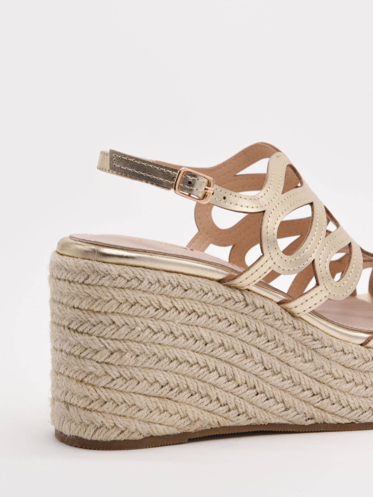 Azarey - Wholesale Sandals - Women's - Metallic Wedge with Interlaced Straps4