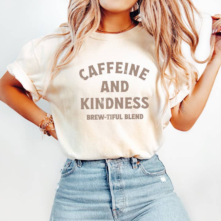 P E T I T R U E - Wholesale Screen Printed T-Shirt - Women's - Funny Coffee Lover Graphic Tee Funny Tshirts Coffee Shop