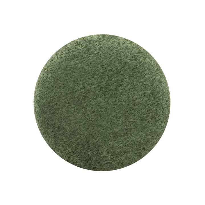 Jennifer Taylor Home - Wholesale Ottoman - Fuji 15" Mushroom Footstool Ottoman Green Fleeced Teddy