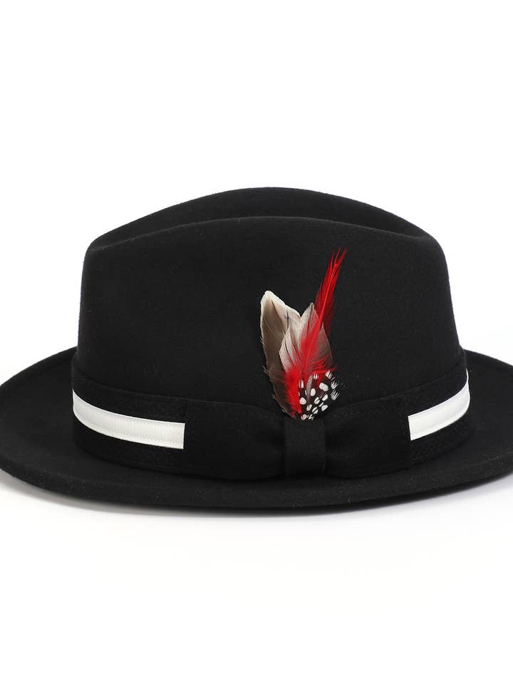 Montique Men's Fedora Felt Hat Style #H-100 for wholesale by Montique International