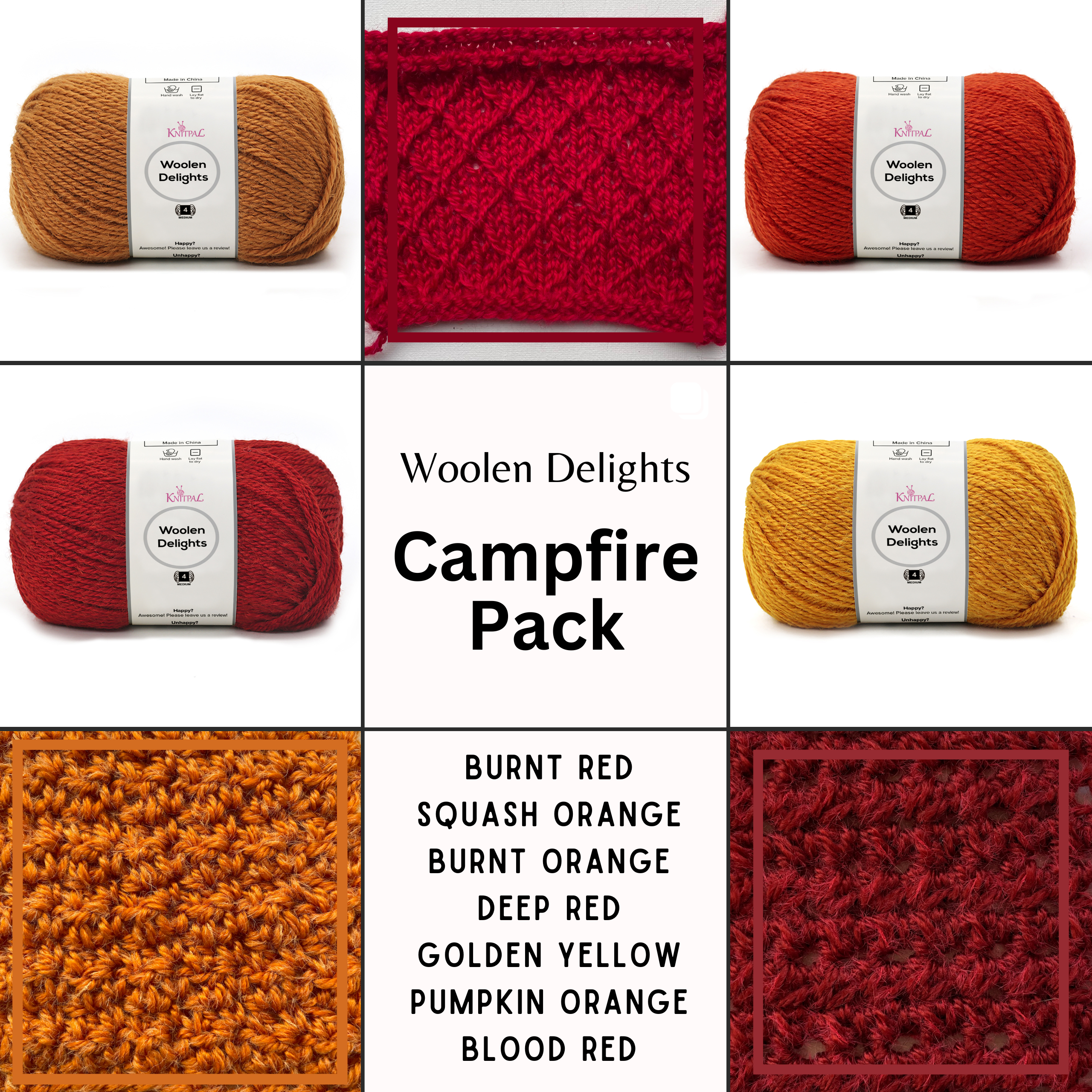 KnitPal - Wholesale Yarn - Woolen Delights Multicolor Pack of 7 Skeins2