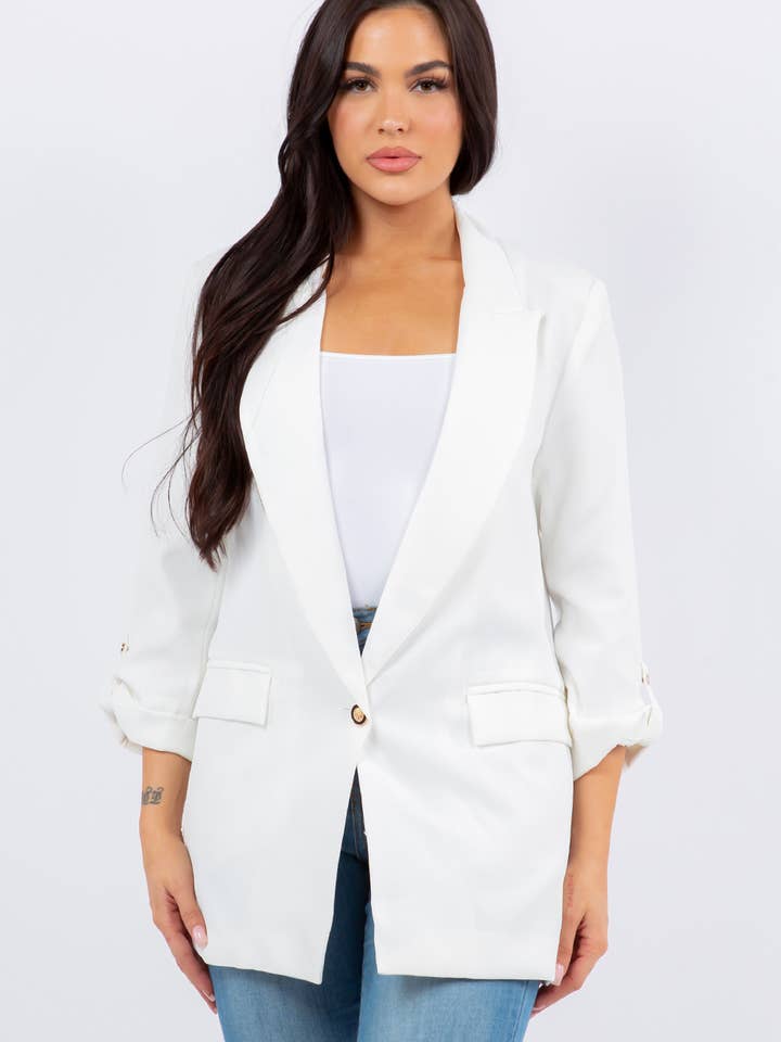 Women's Solid Formal Blazer for wholesale by Fashion Space