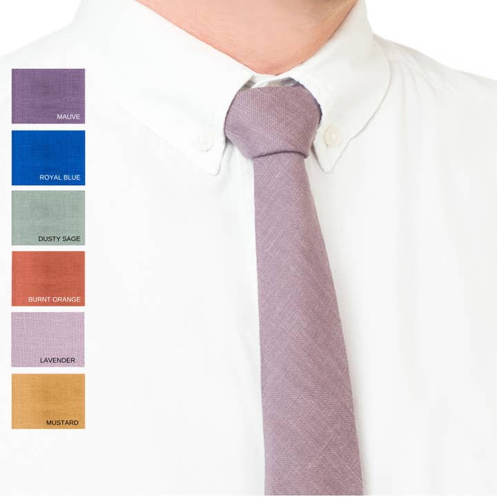 Cravatte da uomo fatte a mano color lavanda per la vendita all'ingrosso da parte di DucksnFoxes