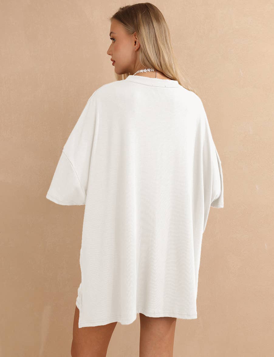 Sweetkama - Wholesale Lounge Set - Women's - Ladies Loose Top and Shorts 2PCS Casual Tee Set SKST231296