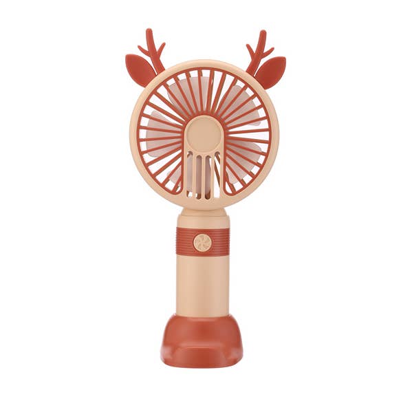 Small Antlers Decorated Handheld Personal Fan for wholesale by Nima Accessories Inc
