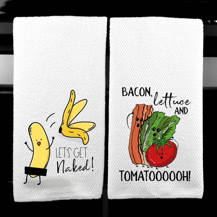 Dasha Alexander - Wholesale Tea Towel - Naughty Kitchen Set of 2 Microfiber Kitchen Towel