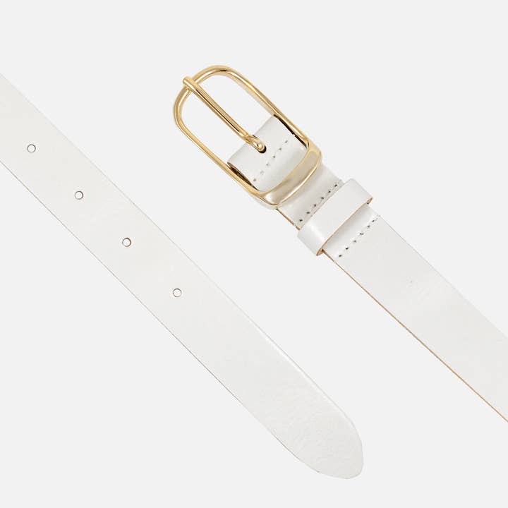 Amsterdam Heritage Leather Belts, Bags, Jackets & Apparel - Wholesale Belt - Women's - Lasse | Gold Buckle Skinny Classic Design Leather Belt Women23