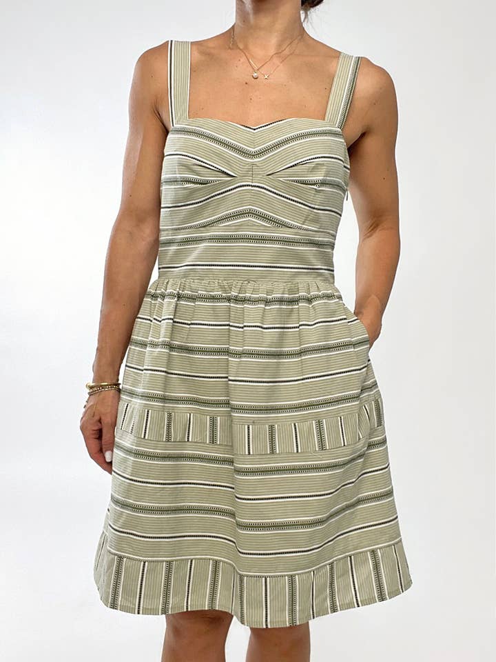 Elia Stripe Cotton Mini Dress for wholesale by Greylin