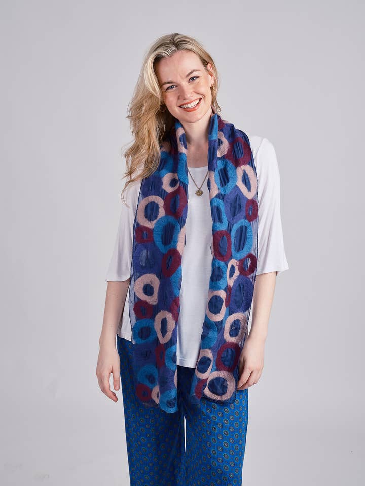 Kreisförmiger Filzschal. SF42 für den Großhandel von Windhorse Trading Inc