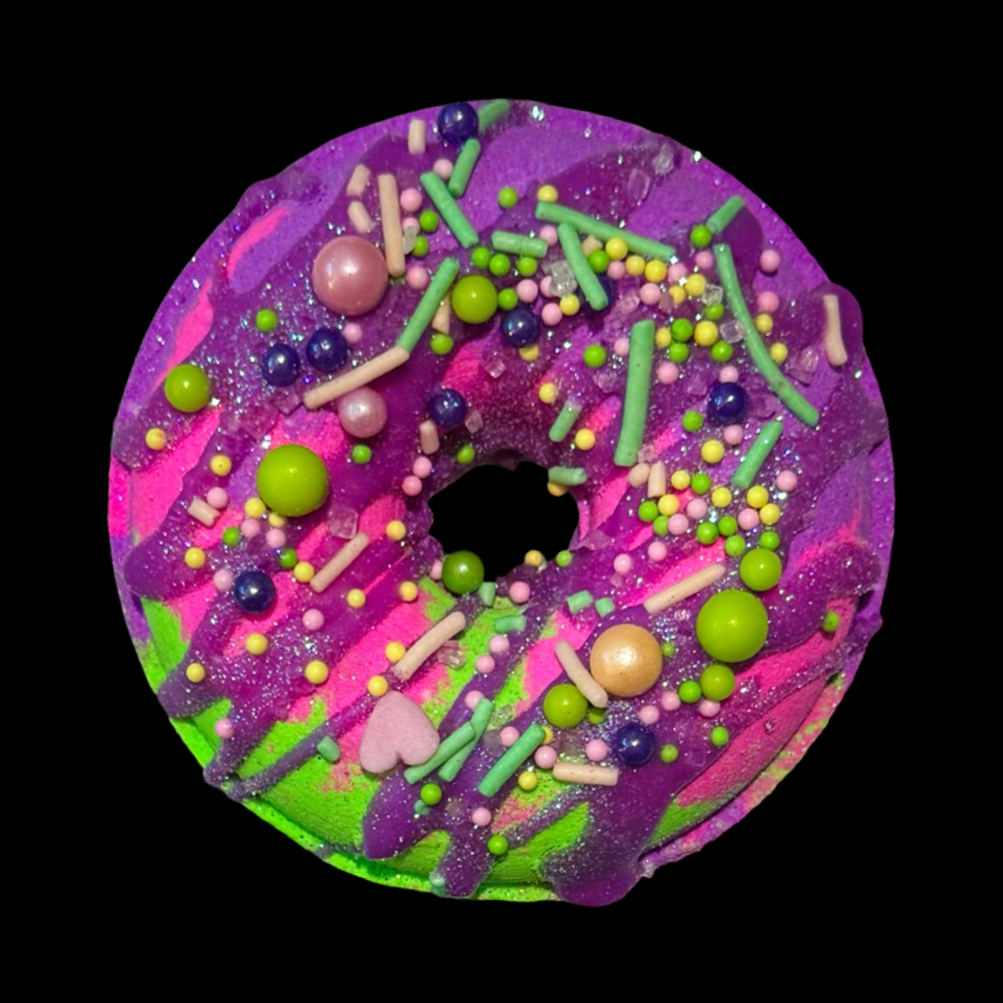 Phoenix Bath and Body - Vente Bombe de bain/poudre effervescente pour le bain - Donut Bath Bomb 🍩 - Sucettes au caramel et aux pommes2