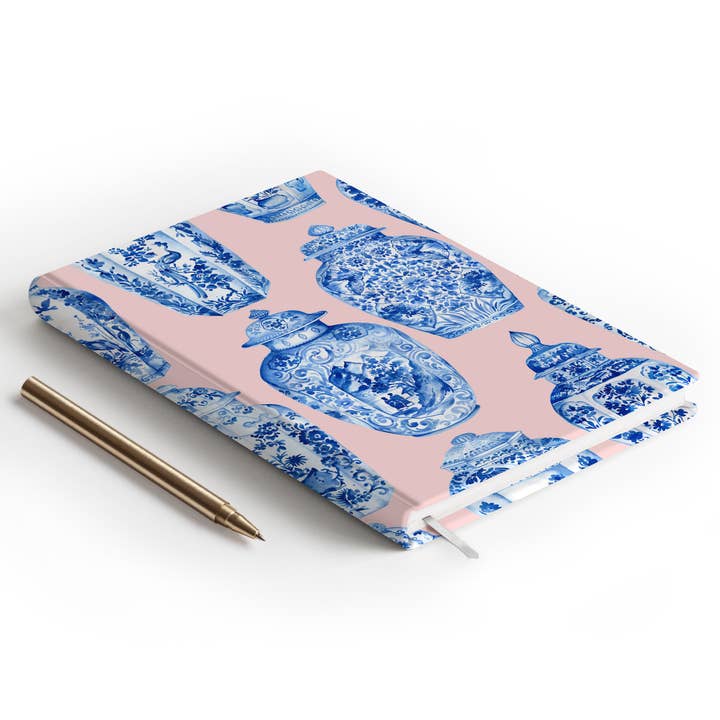 JOSIL Paperie & Gift - Wholesale Journal/Diary - Pink Ginger Jar Book Bound Journal1