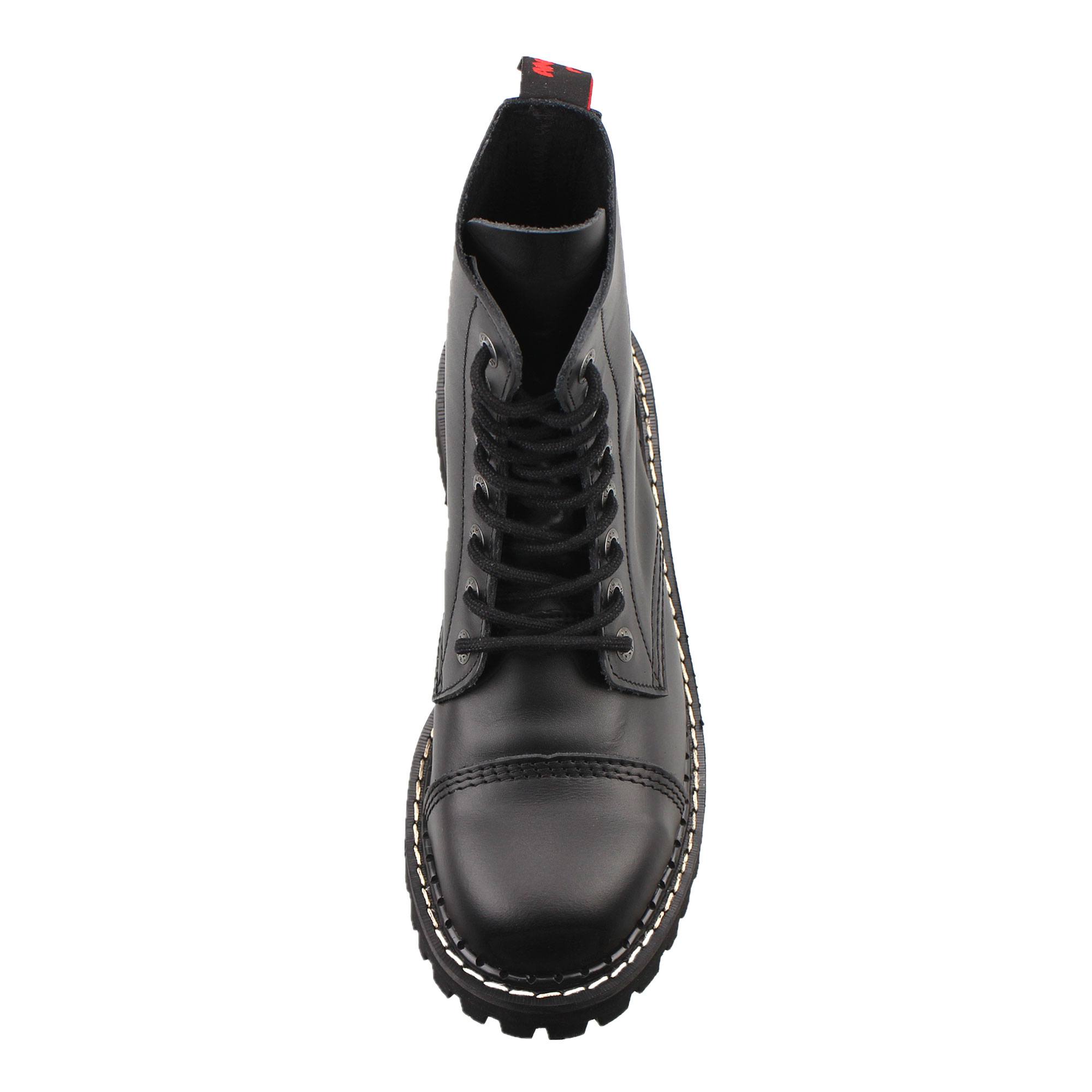 Angry Itch - Premium Boots - Wholesale Gevechtslaarzen - Heren - 08-gats zwarte leren laarzen1