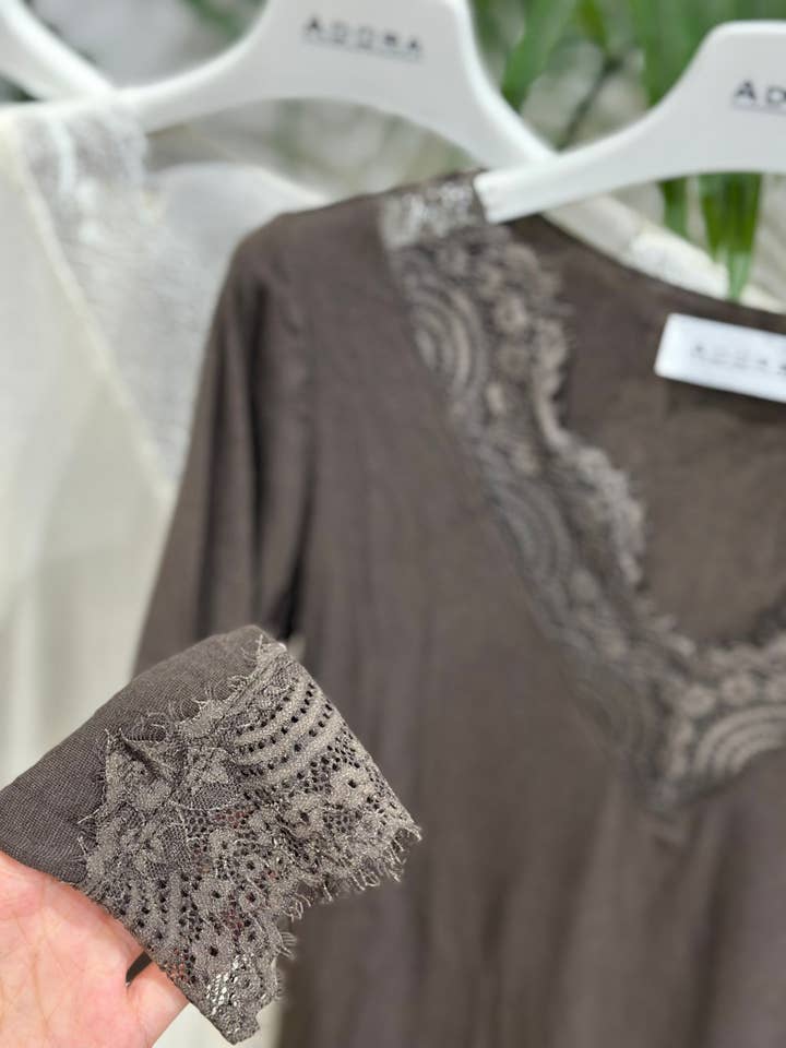 ADORA - Wholesale Knit Top - Women's - cashmere blend sweater with lace1