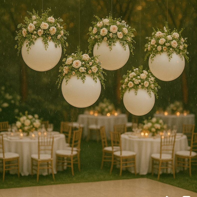 Holiball - Wholesale Decal - Party Decorations - Designer White Set of 6 1