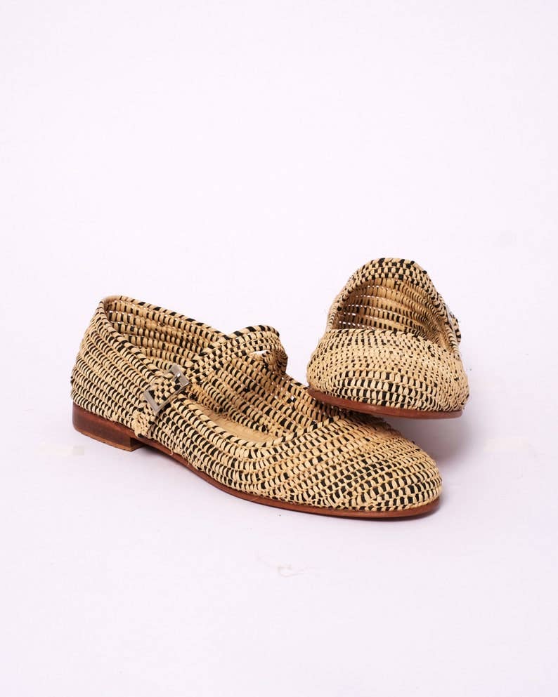 Steraraffia - Wholesale Flats - Women's - Ghida Handwoven Raffia Mary Jane Flats2