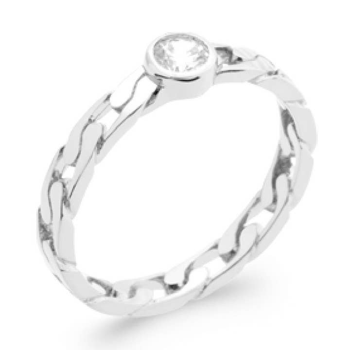 Bague Kenna en argent sterling 925 rhodié pour la vente par Jewelry Private Label
