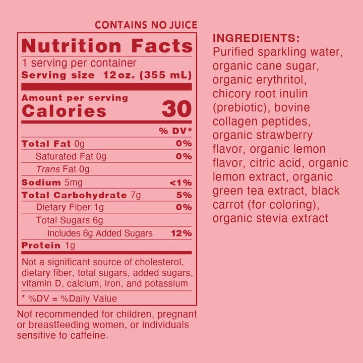 CLEAN Cause - Wholesale Iced Tea - Gut Health Prebiotic Collagen Energy Drink Strawberry Lemon