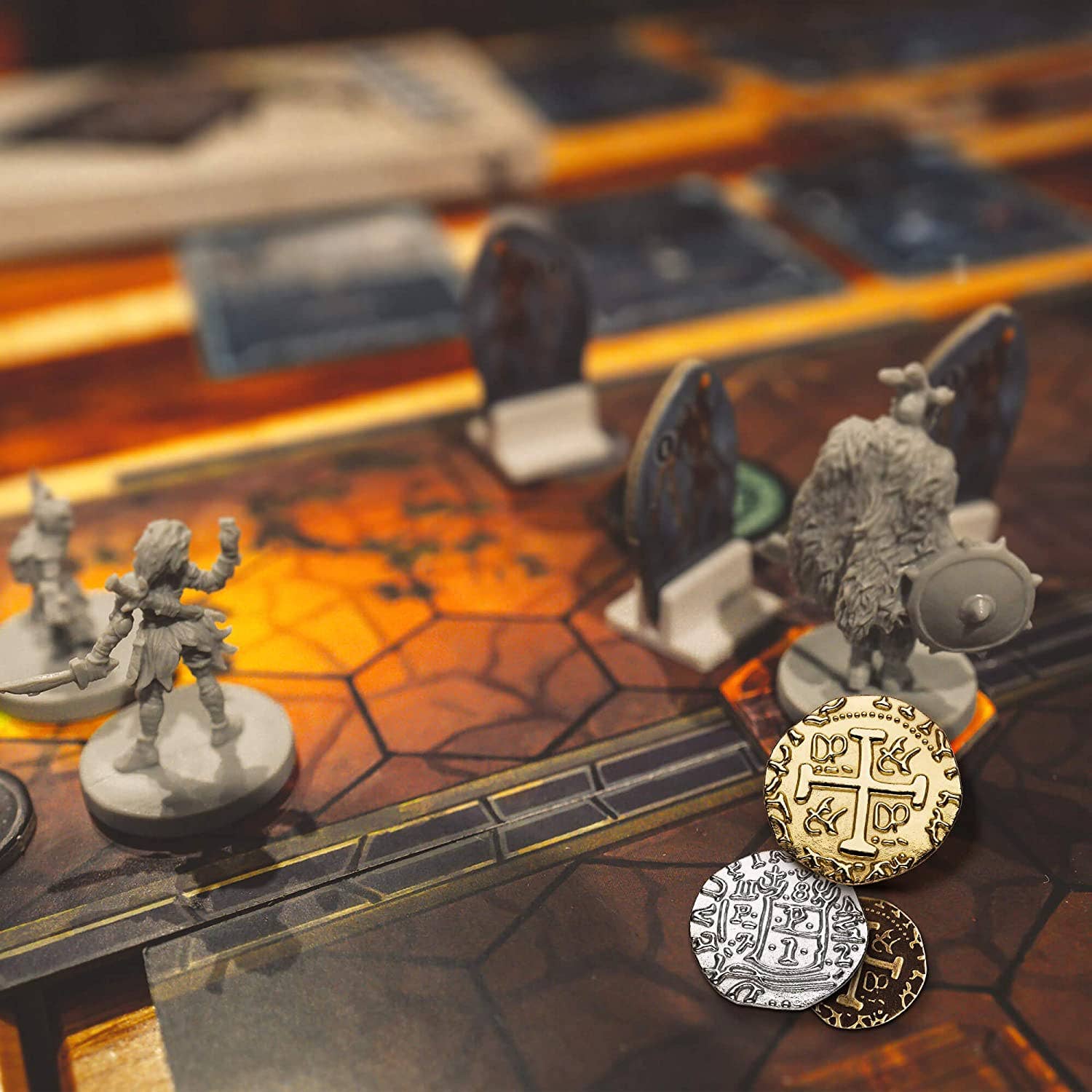 Leib Games – Engroshandel Mønter samlerobjekter – 36 stk Metal Pirate mønter til brætspil - M, L, XL størrelser2