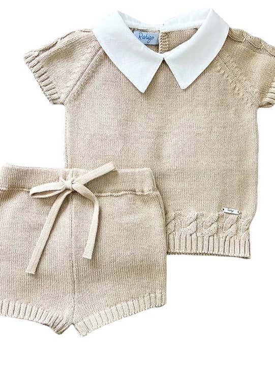 Rahigo Moda Infantil – Großhandel Oberteil-&-Shorts-Set – Baby – Rahigo Moda Infantil Jungen-Set aus Jersey mit Stoffkragen und Hose