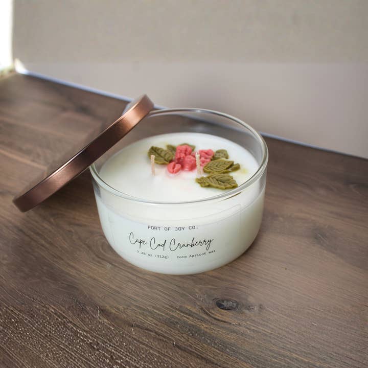 Cape Cod Cranberry 2-Wick Candle - Fall & Holiday Gift for wholesale by Port of Joy Co