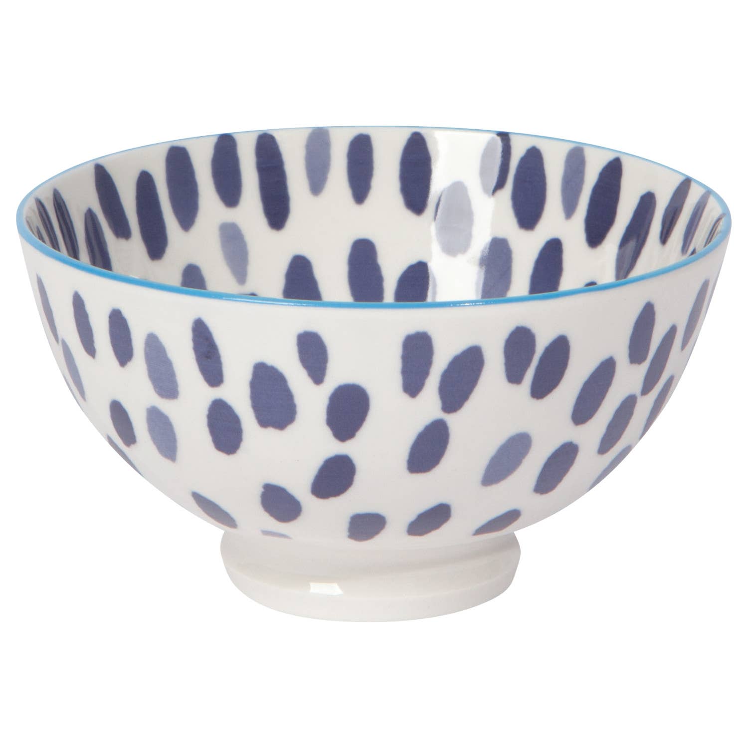 Now Designs by Danica - Wholesale Bowl - Blue Spots Stamped Bowl 4 inch4