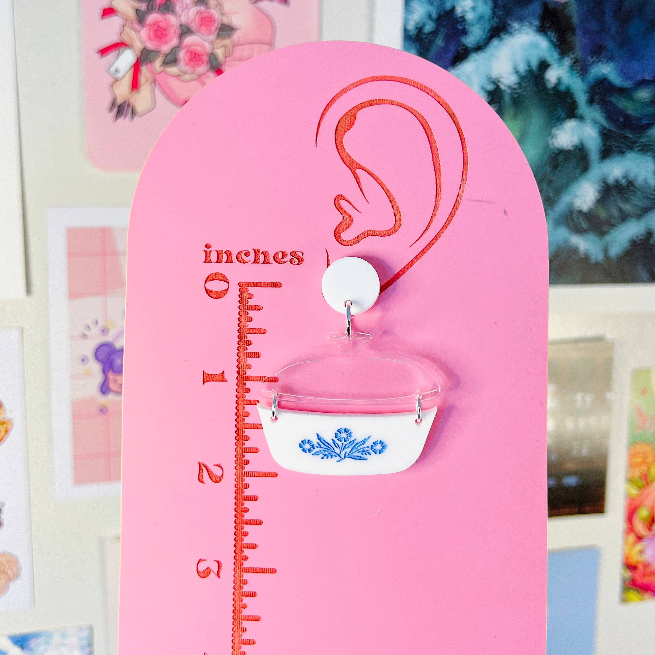 KGF Studios - Wholesale Dangle Earrings - Corningware Dish Handmade Acrylic Earrings & Keychains2