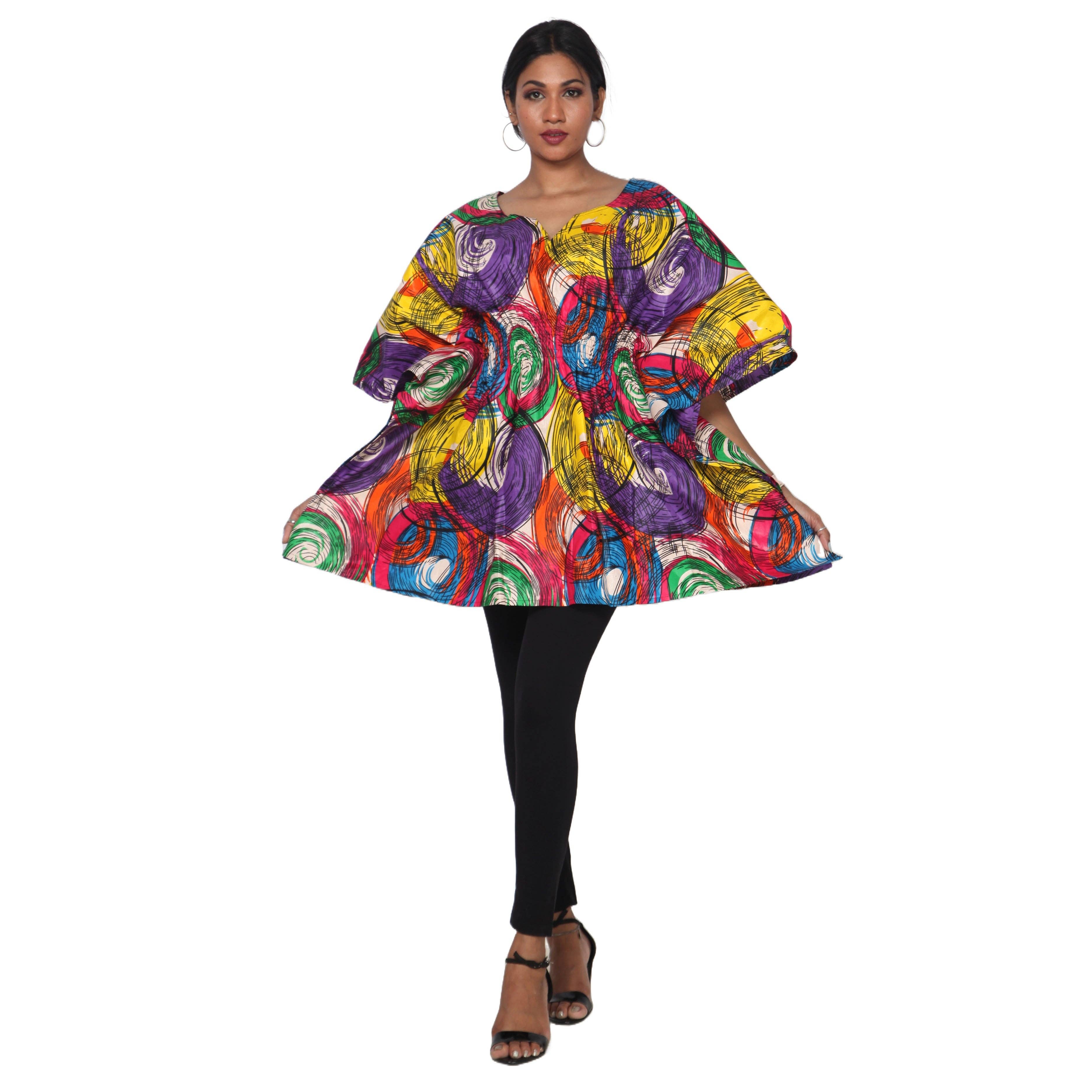 African Stars - Wholesale Kaftan - Women's - Women's Half Kaftan With Elastic Waist -- FI-P1431